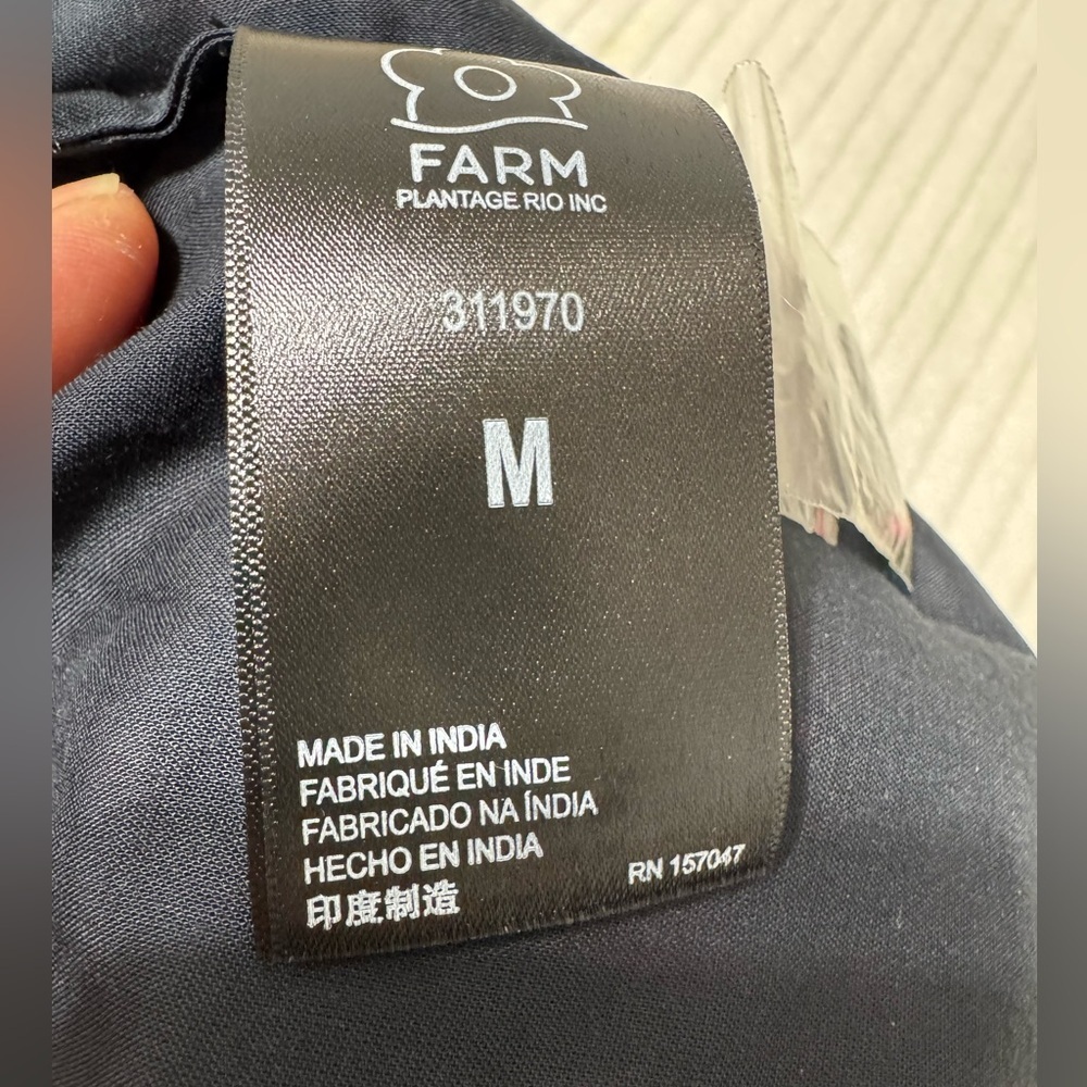 FARM Rio Iridescent  Leopards Black Ruffled Mini Dress - Picture 16 of 16